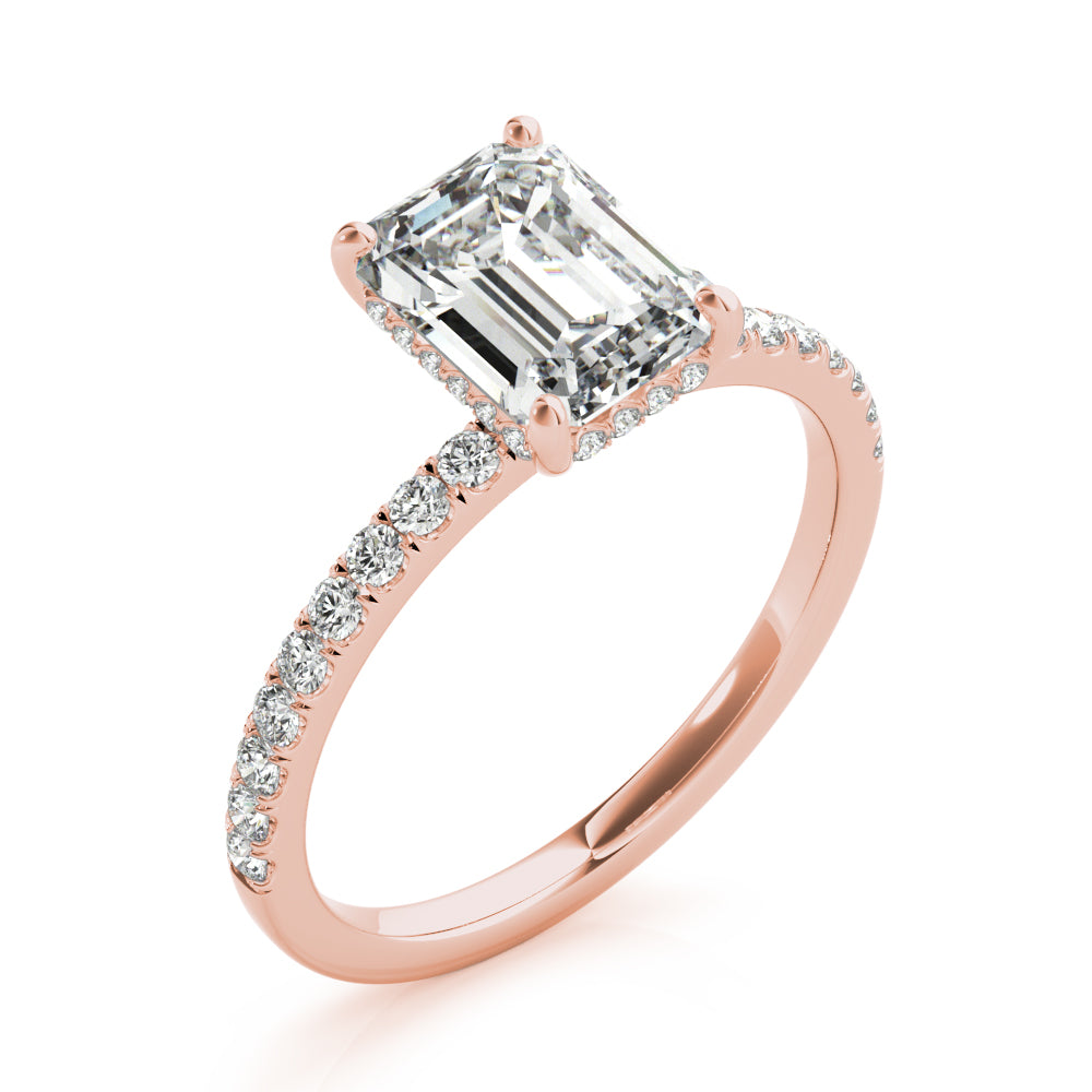 Petite Pavé Diamond Engagement Ring (1/3 ct. tw.)