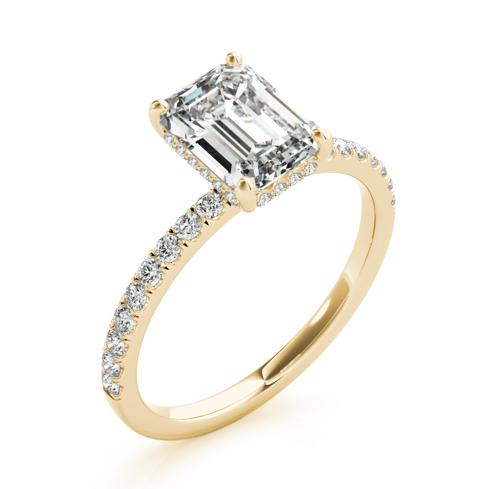 Petite Pavé Diamond Engagement Ring (1/3 ct. tw.)
