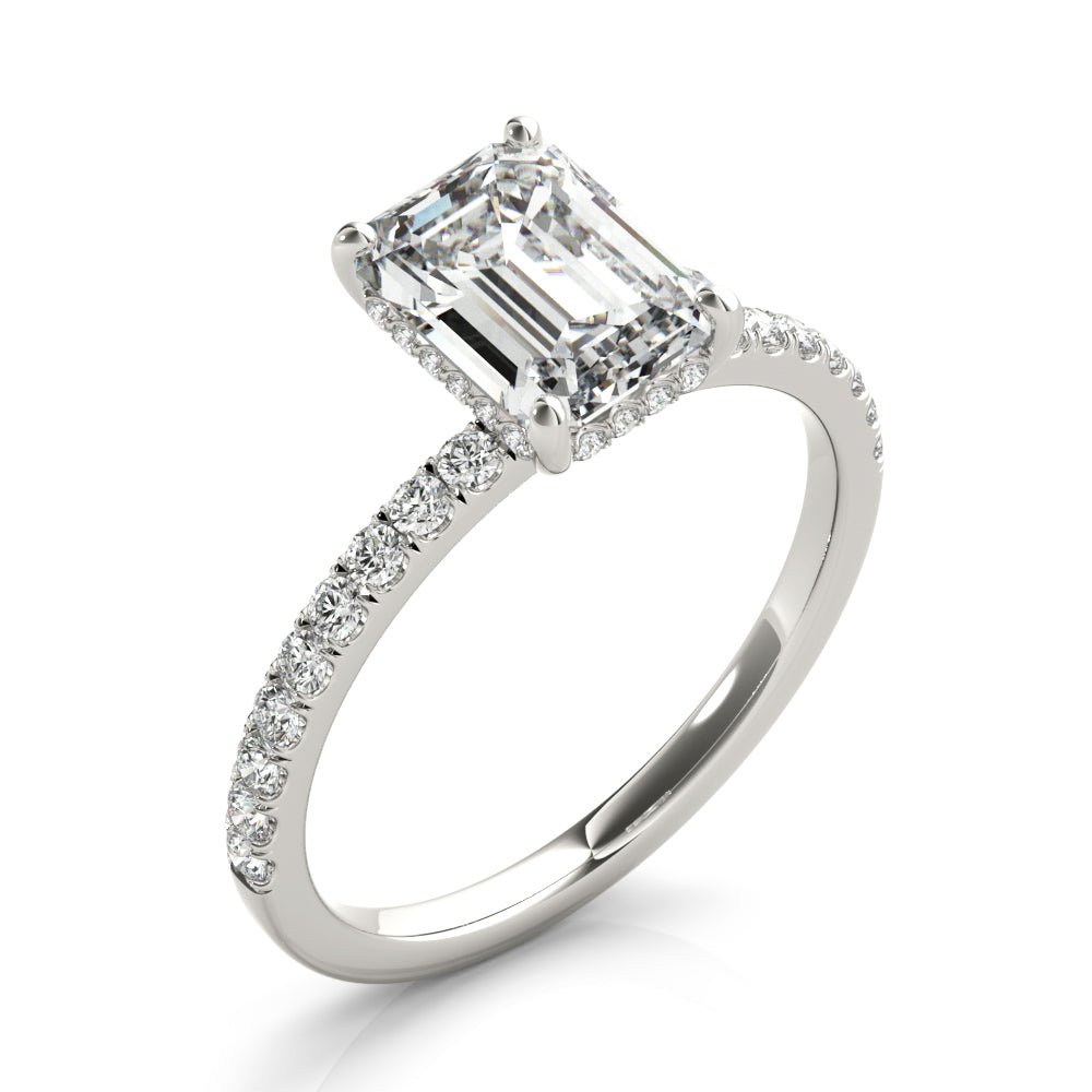 Petite Pavé Diamond Engagement Ring (1/3 ct. tw.)
