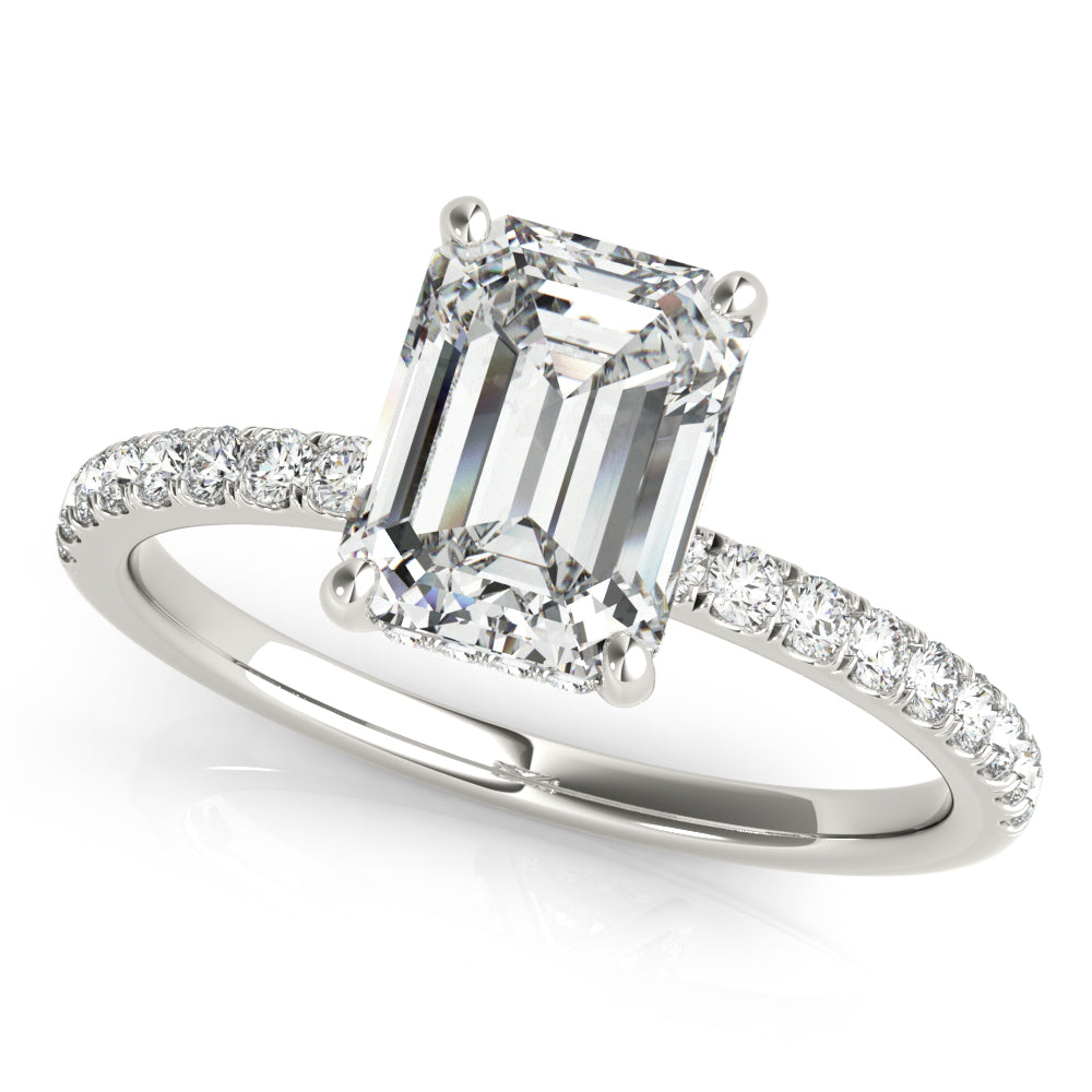 Petite Pavé Diamond Engagement Ring (1/3 ct. tw.)