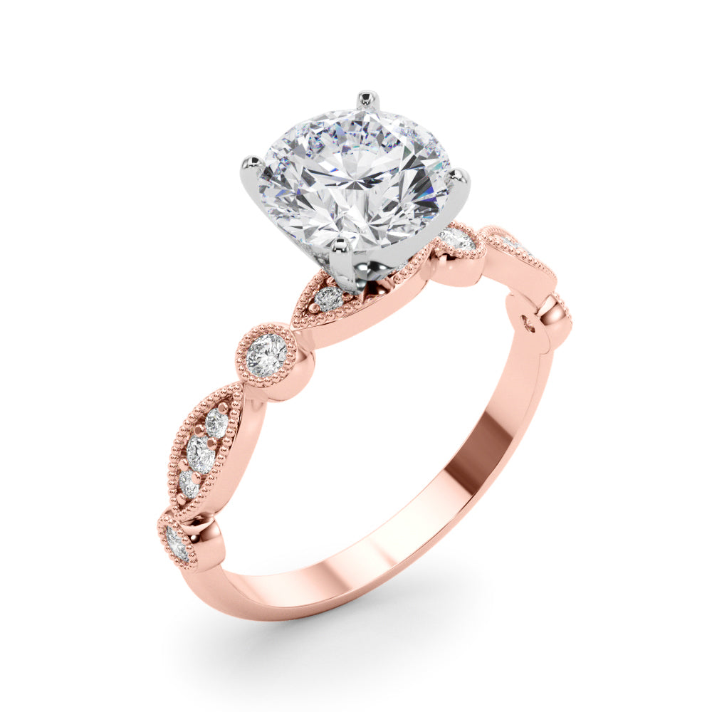 Milgrain Bezel and Marquise Diamond Engagement Ring (1/5 ct. tw.)