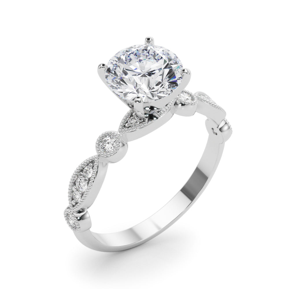 Milgrain Bezel and Marquise Diamond Engagement Ring (1/5 ct. tw.)