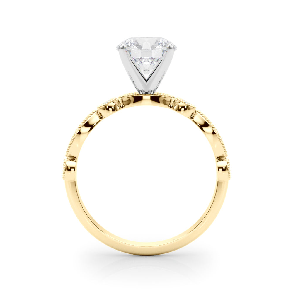 Milgrain Bezel and Marquise Diamond Engagement Ring (1/5 ct. tw.)