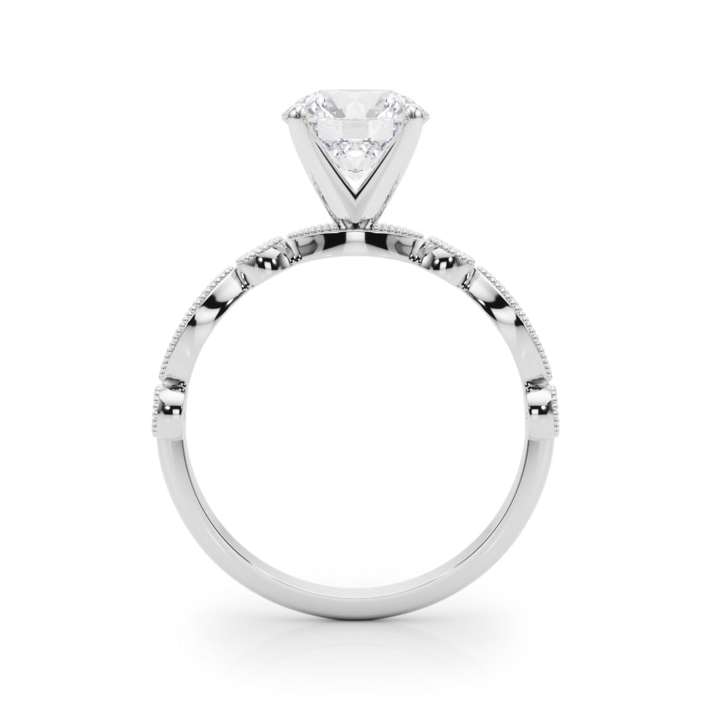 Milgrain Bezel and Marquise Diamond Engagement Ring (1/5 ct. tw.)
