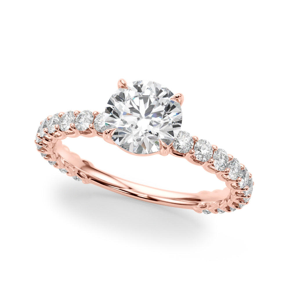 Petite Pavé Diamond Engagement Ring (3/4 ct. tw.)