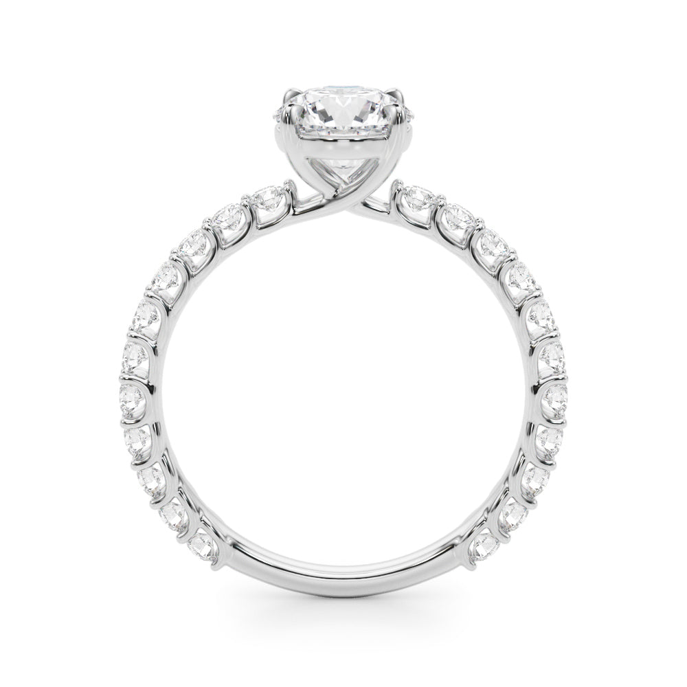 Petite Pavé Diamond Engagement Ring (1/3 ct. tw.)