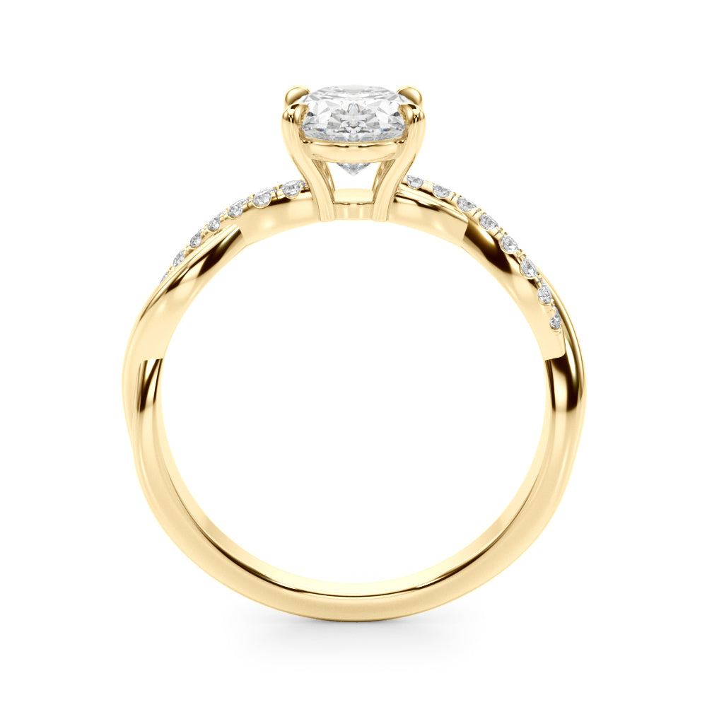 Petite Twist Diamond Engagement Ring