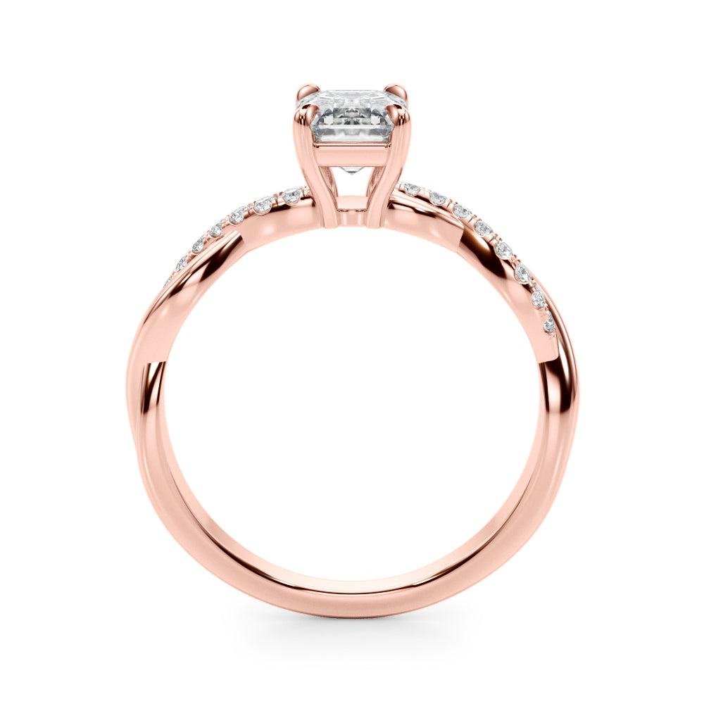 Petite Twist Diamond Engagement Ring