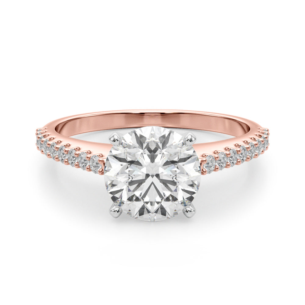 Petite Pavé Diamond Engagement Ring (1/4 ct. tw.)