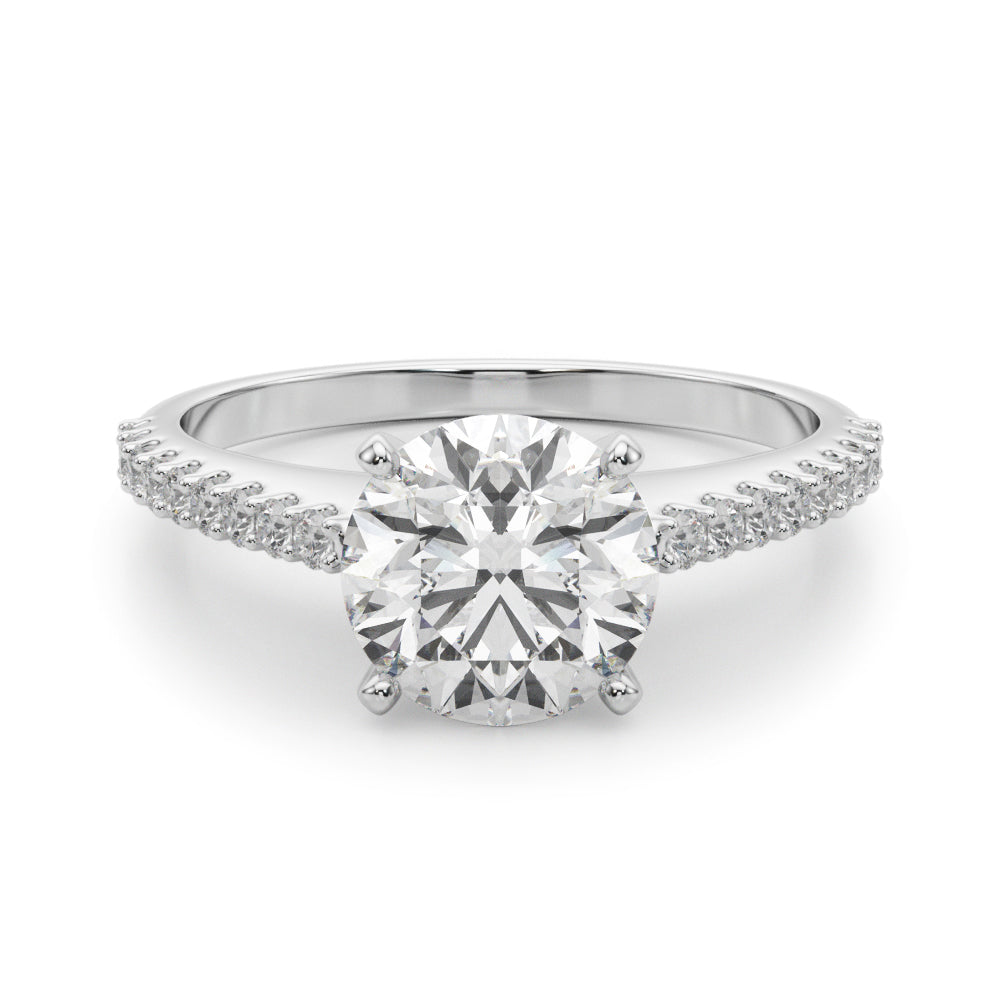 Petite Pavé Diamond Engagement Ring (1/4 ct. tw.)