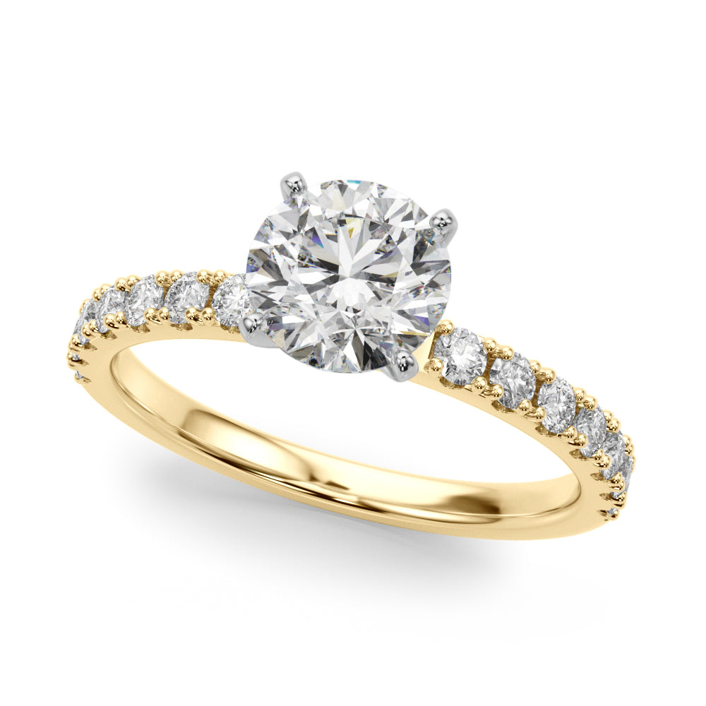 Petite Pavé Diamond Engagement Ring (3/8 ct. tw.)