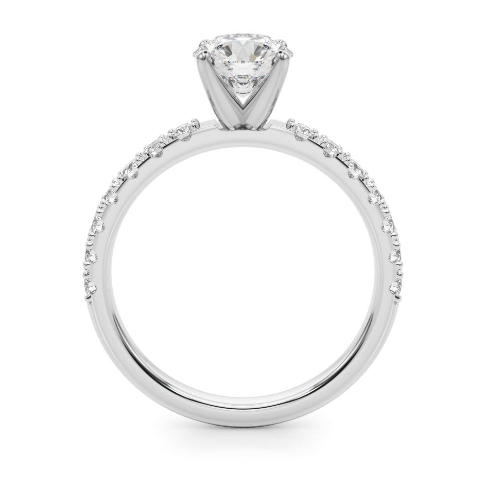 Petite Pavé Diamond Engagement Ring (3/8 ct. tw.)