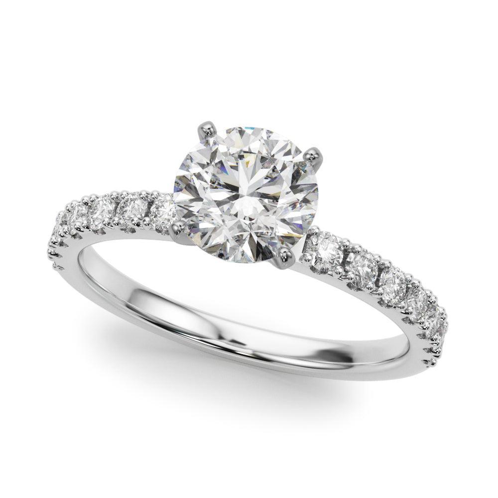 Petite Pavé Diamond Engagement Ring (3/8 ct. tw.)