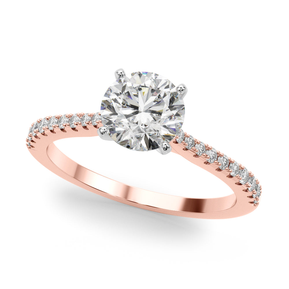 Petite Pavé Diamond Engagement Ring (1/5 ct. tw.)