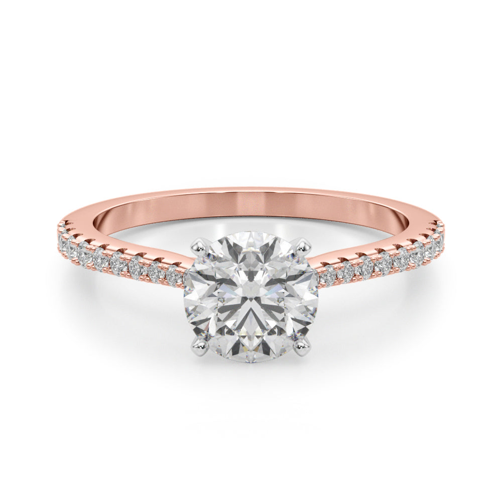 Petite Pavé Diamond Engagement Ring (1/5 ct. tw.)