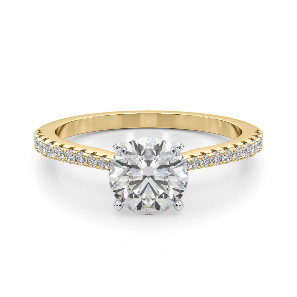 Petite Pavé Diamond Engagement Ring (1/5 ct. tw.)