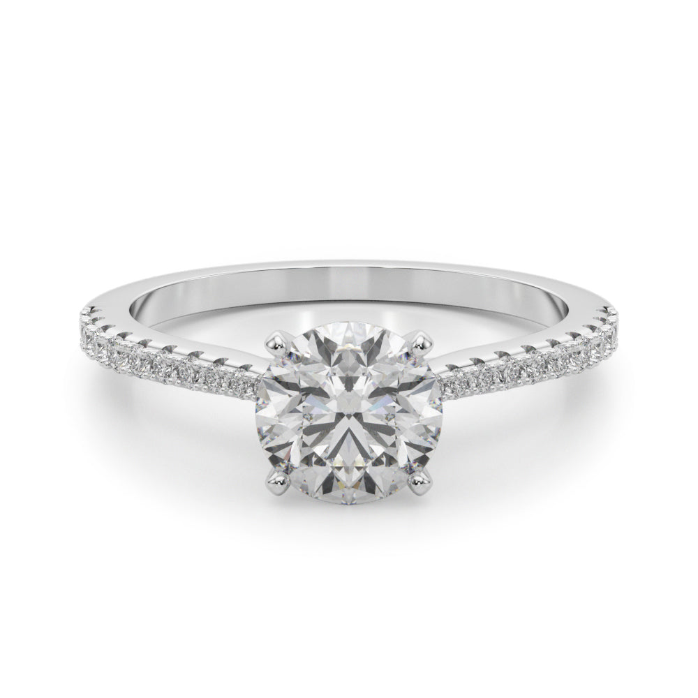 Petite Pavé Diamond Engagement Ring (1/5 ct. tw.)