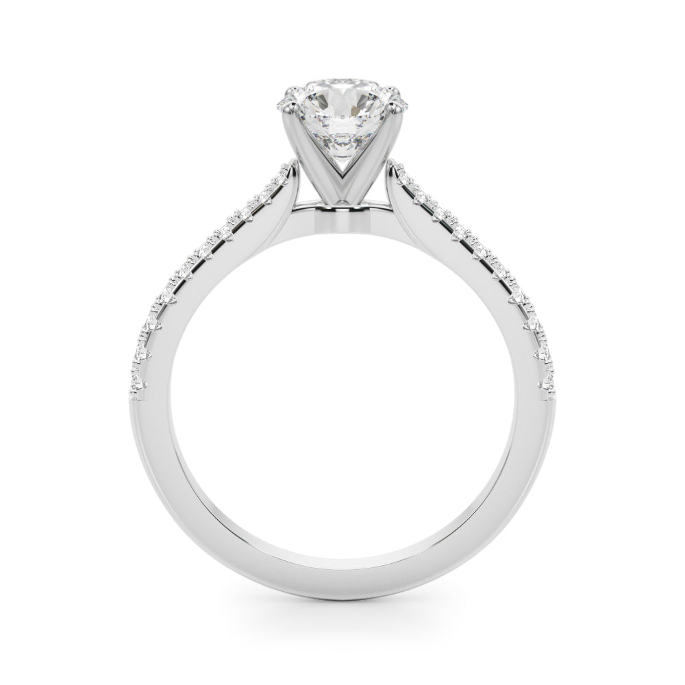 Petite Pavé Diamond Engagement Ring (1/5 ct. tw.)