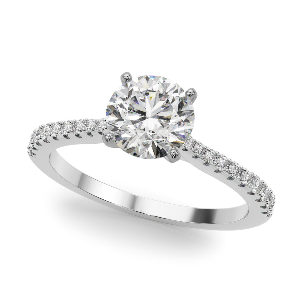 Petite Pavé Diamond Engagement Ring (1/5 ct. tw.)
