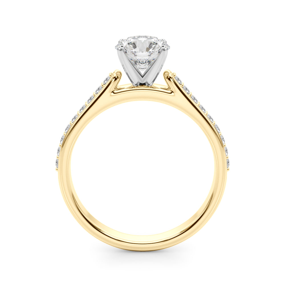 Petite Pavé Diamond Engagement Ring (1/5 ct. tw.)