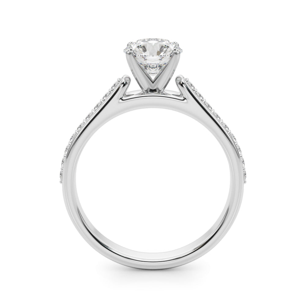 Petite Pavé Diamond Engagement Ring (1/5 ct. tw.)