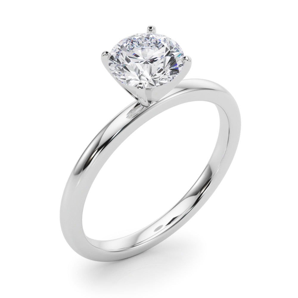 Classic Four-Prong Solitaire Diamond Engagement Ring