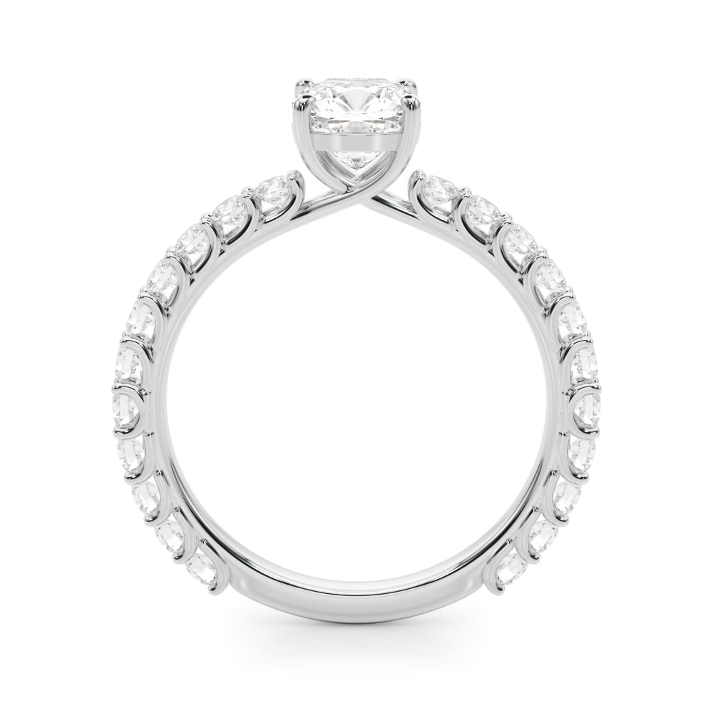 Scalloped Pavé Diamond Engagement Ring (7/8 ct. tw.)