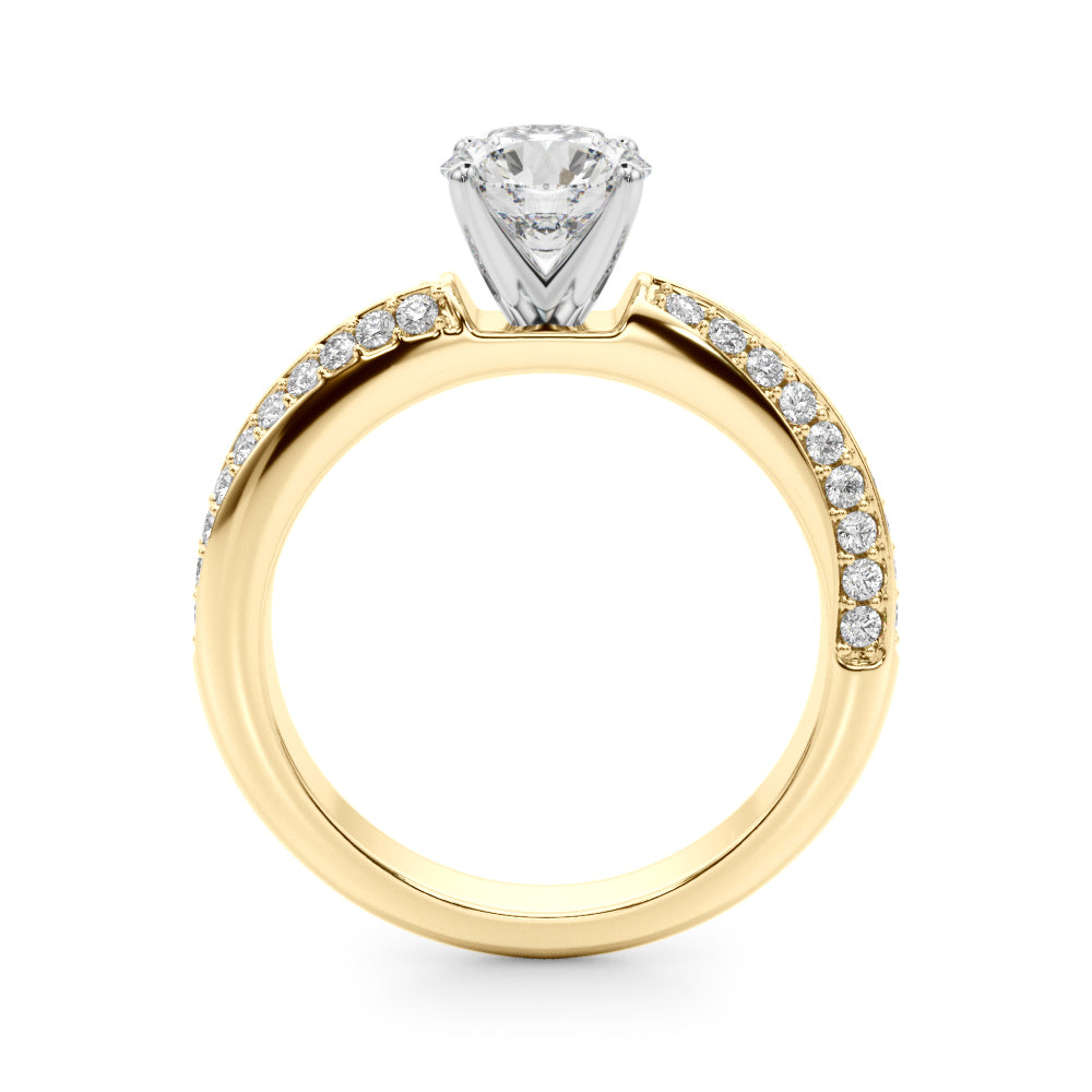 Channel-Set and Pavé Diamond Engagement Ring (3/8 ct. tw.)