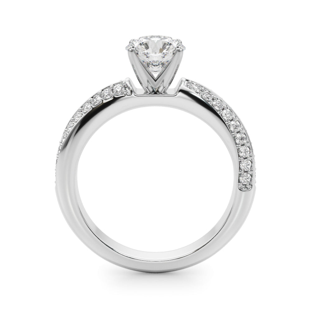 Channel-Set and Pavé Diamond Engagement Ring (3/8 ct. tw.)