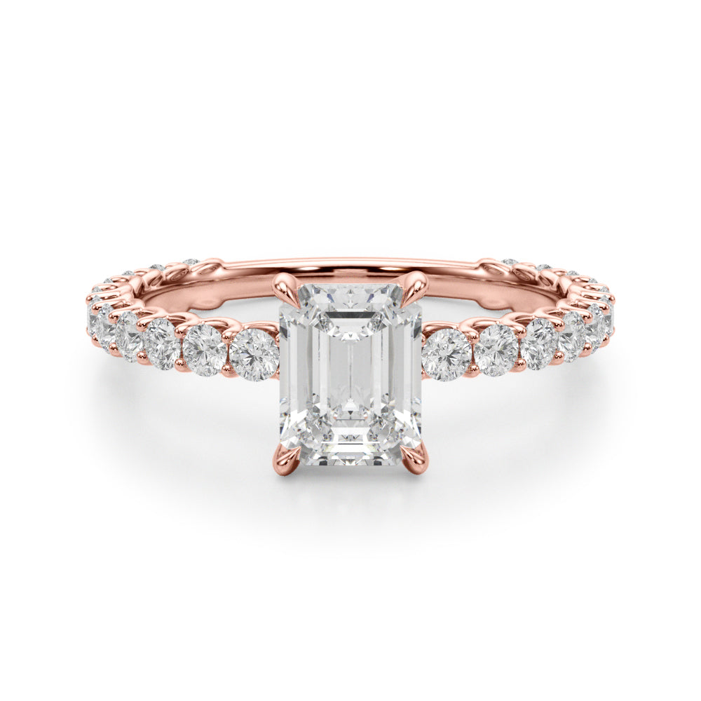 Petite Pavé Diamond Engagement Ring (7/8 ct. tw.)