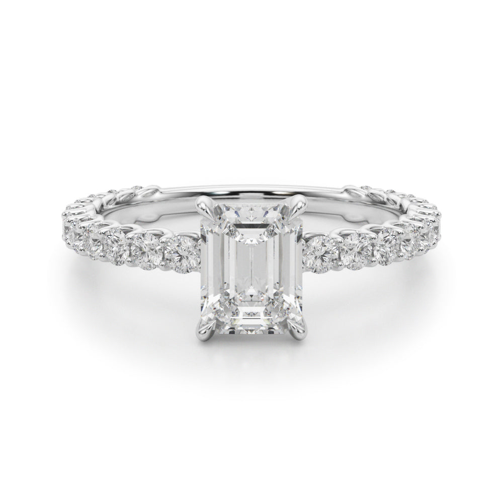Petite Pavé Diamond Engagement Ring (7/8 ct. tw.)