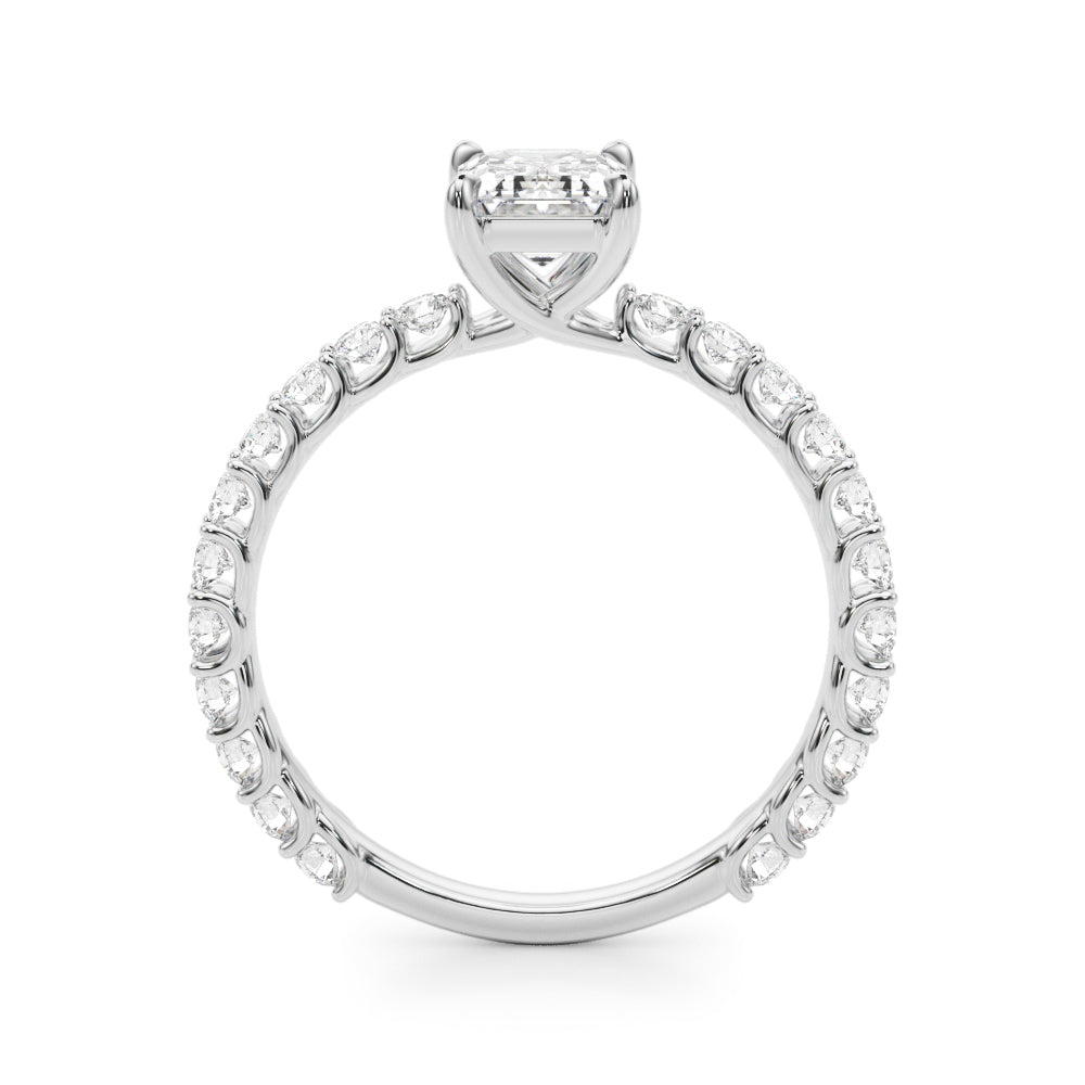 Petite Pavé Diamond Engagement Ring