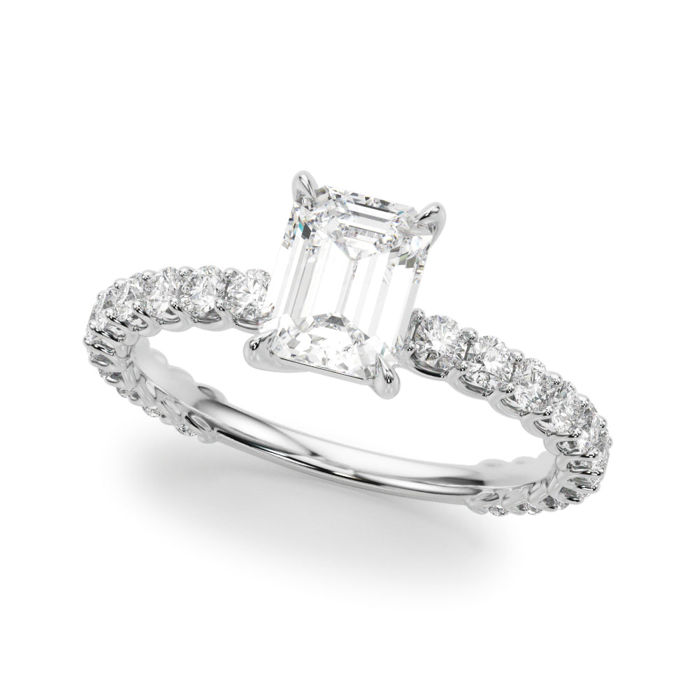 Petite Pavé Diamond Engagement Ring (7/8 ct. tw.)