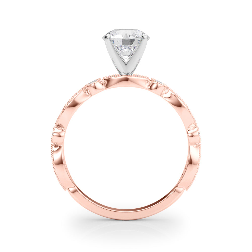 Vintage Milgrain Bezel-Set Diamond Engagement Ring (1/4 ct. tw.)