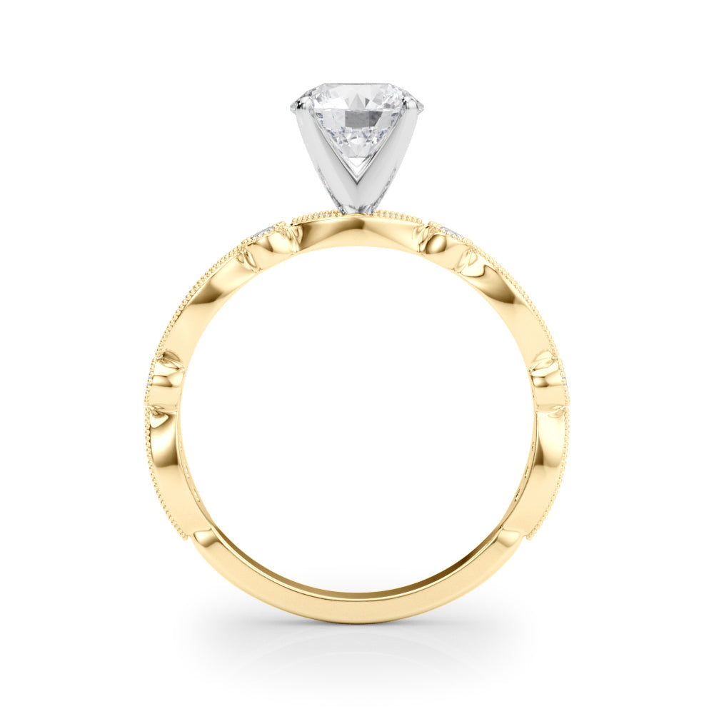 Vintage Milgrain Bezel-Set Diamond Engagement Ring (1/4 ct. tw.)
