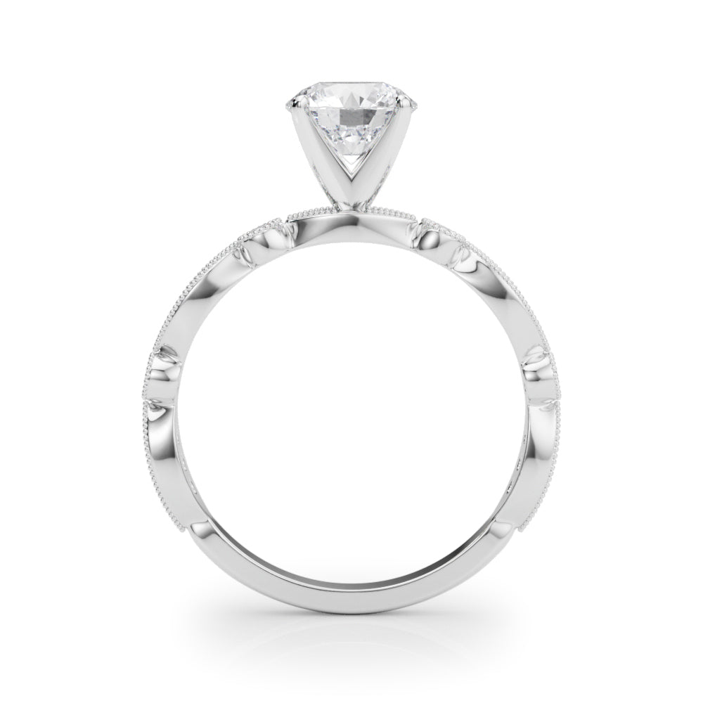 Vintage Milgrain Bezel-Set Diamond Engagement Ring (1/4 ct. tw.)