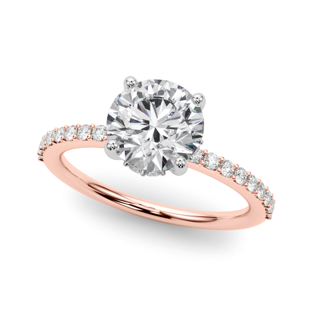Petite Pavé Diamond Engagement Ring (1/3 ct. tw.)