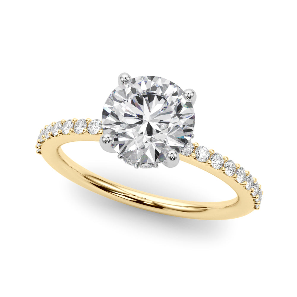 Petite Pavé Diamond Engagement Ring (1/3 ct. tw.)