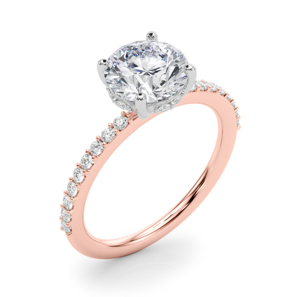 Petite Pavé Diamond Engagement Ring (1/3 ct. tw.)