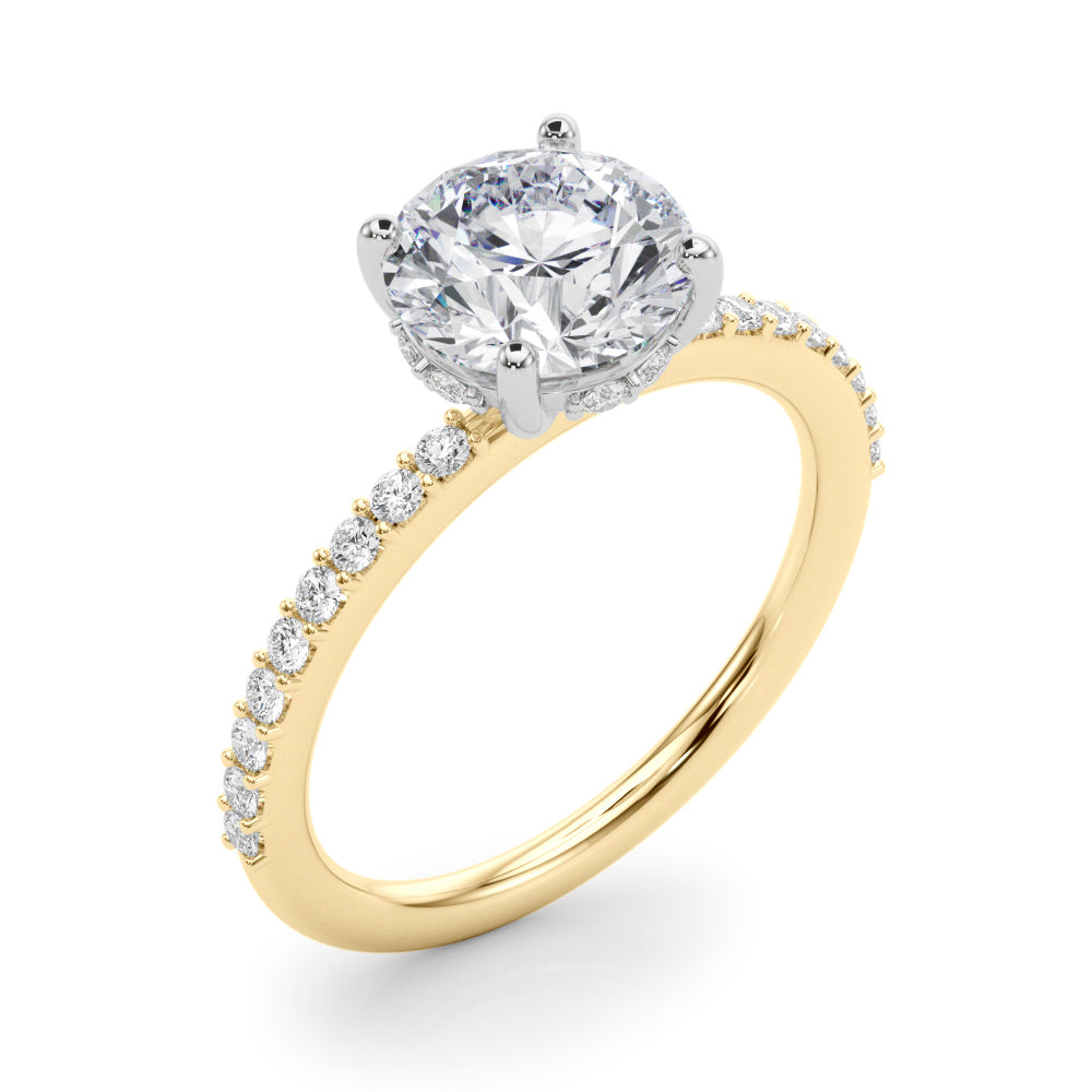 Petite Pavé Diamond Engagement Ring (1/3 ct. tw.)