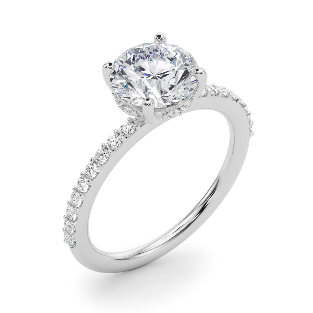 Petite Pavé Diamond Engagement Ring (1/3 ct. tw.)