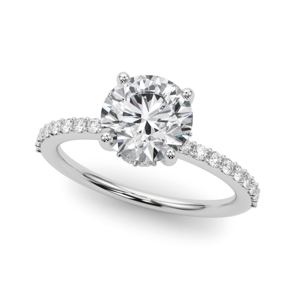 Petite Pavé Diamond Engagement Ring (1/3 ct. tw.)