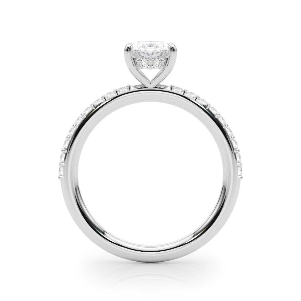 Petite Pavé Diamond Engagement Ring (1/3 ct. tw.)