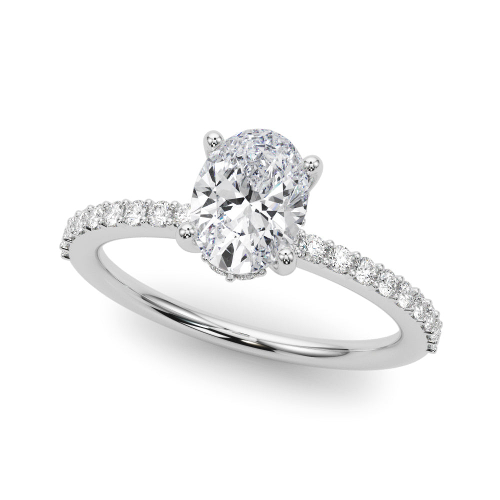 Petite Pavé Diamond Engagement Ring (1/3 ct. tw.)