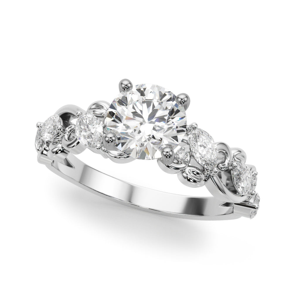 Romantic Marquise and Round Diamond Engagement Ring (3/8 ct. tw.)
