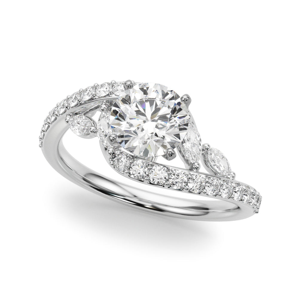 Petite Twist Diamond Engagement Ring (5/8 ct. tw.)
