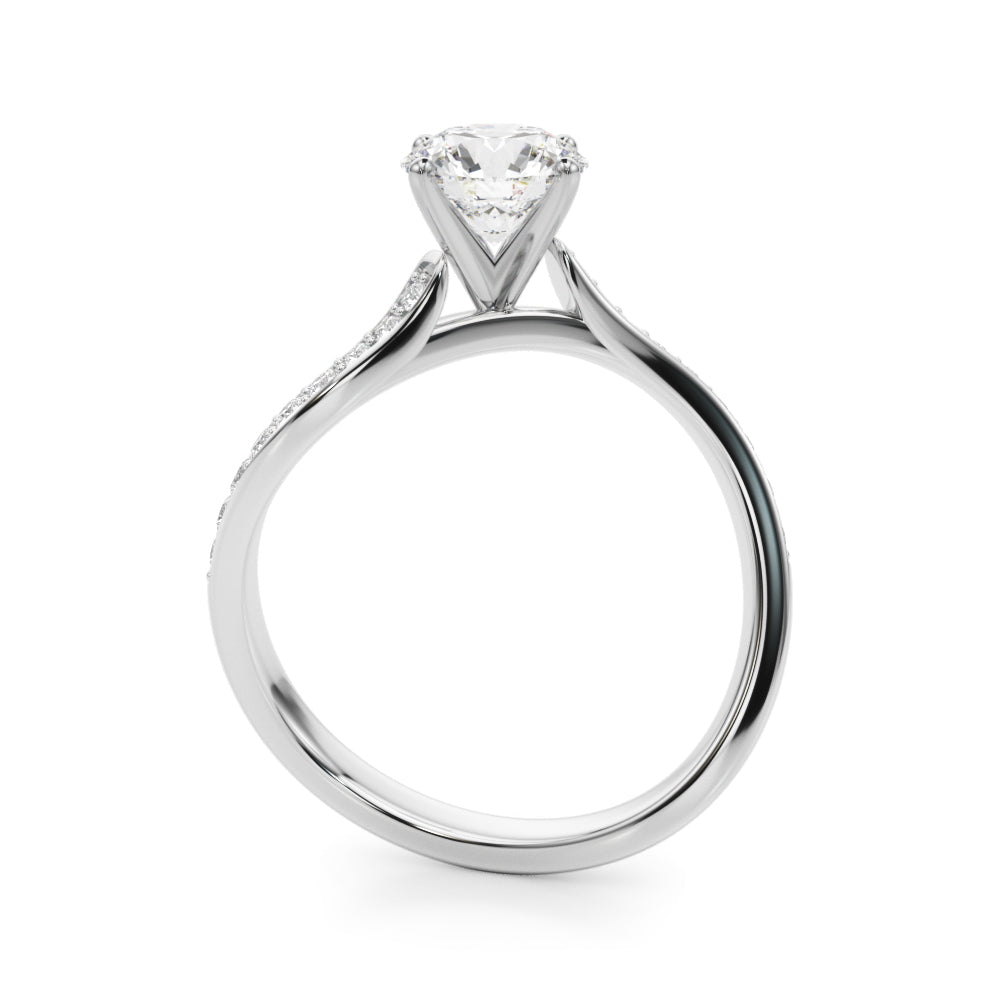 Twist Pavé Diamond Engagement Ring (1/4 ct. tw.)