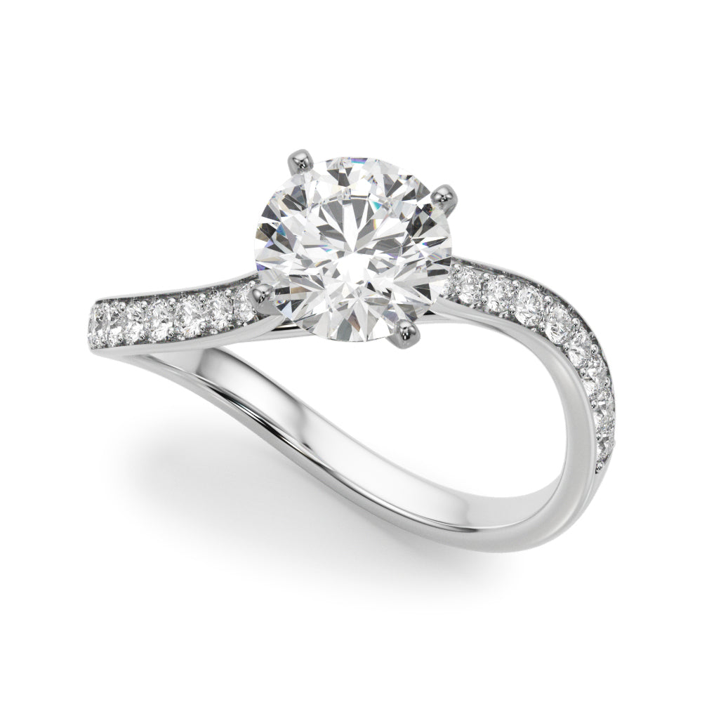 Twist Pavé Diamond Engagement Ring (1/4 ct. tw.)