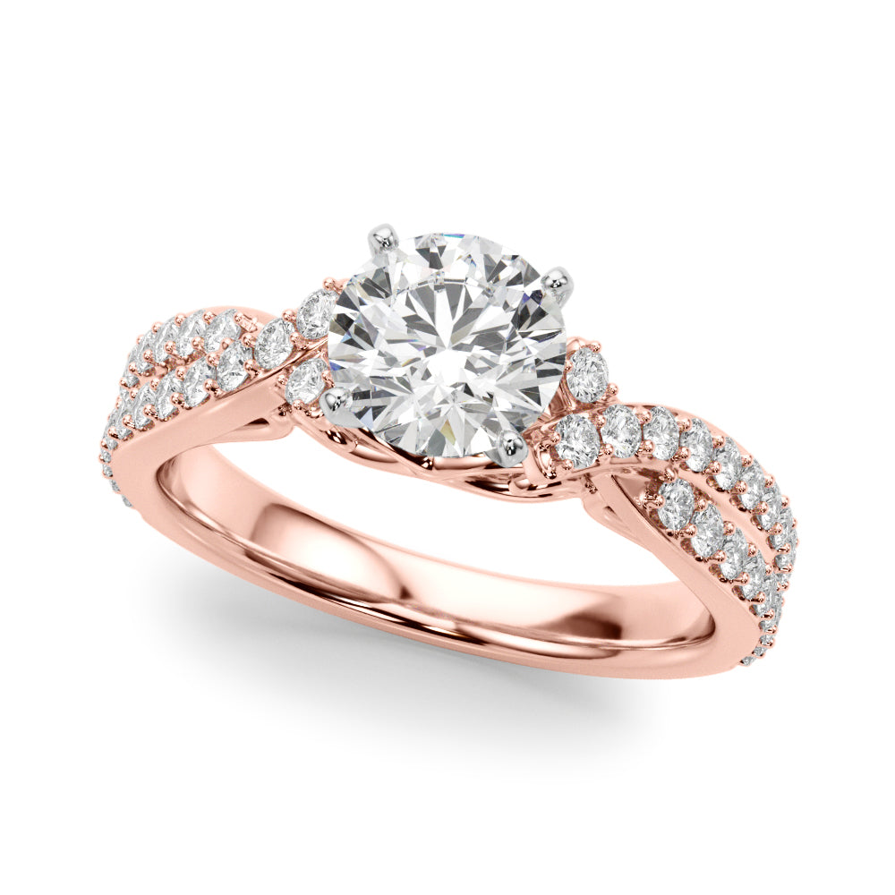 Twist Pavé Diamond Engagement Ring (1/2 ct. tw.)