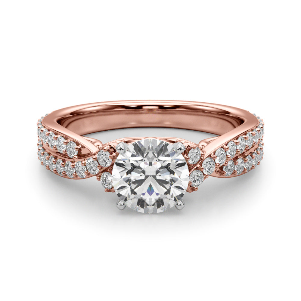 Twist Pavé Diamond Engagement Ring (1/2 ct. tw.)
